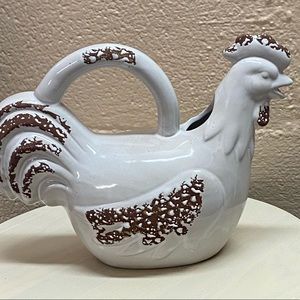Rooster Glass Watering Vase